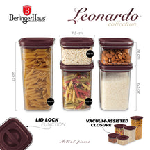 BerlingerHaus Storage Jar Set Matte Bordeaux 5-piece