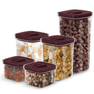 BerlingerHaus Storage Jar Set Matte Bordeaux 5-piece