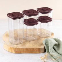 BerlingerHaus Storage Jar Set Matte Bordeaux 5-piece