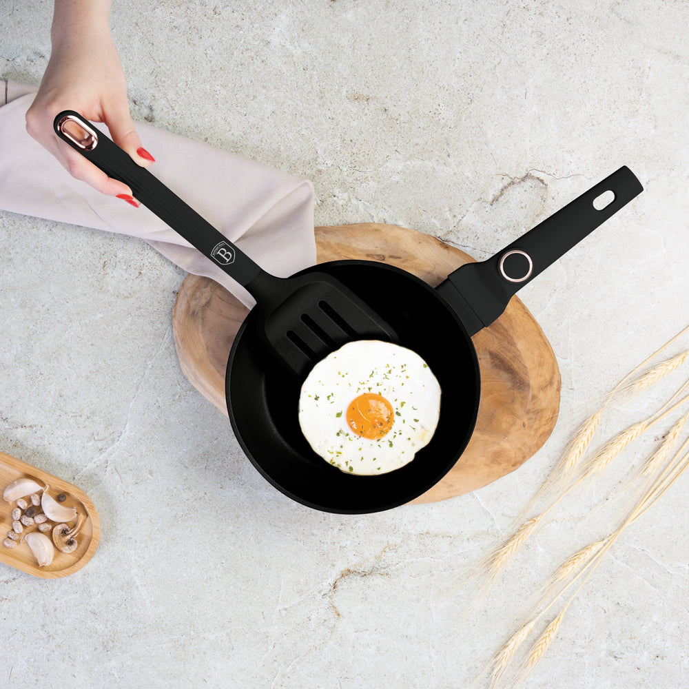 BerlingerHaus Kitchen Utensil Set with Stand Black Rose Gold - Silicone - 6-piece