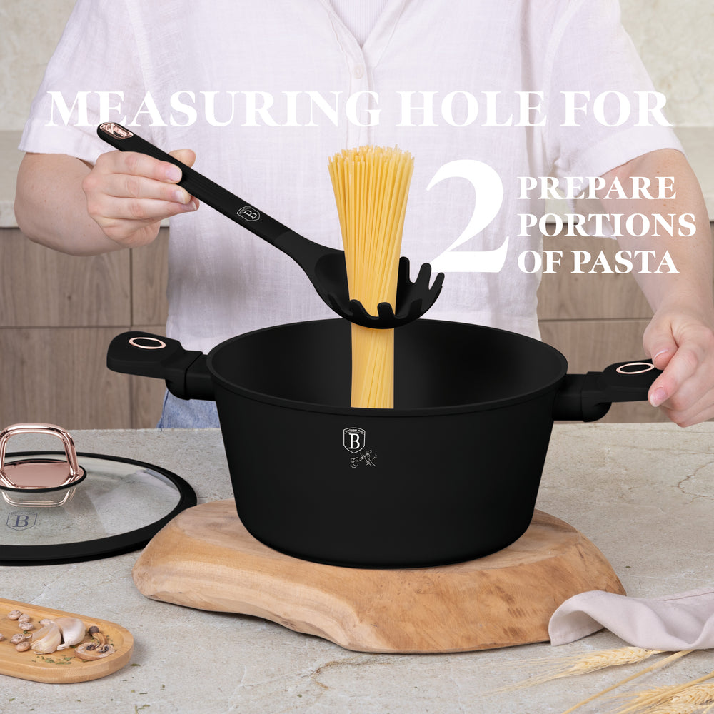 BerlingerHaus Kitchen Utensil Set with Stand Black Rose Gold - Silicone - 6-piece