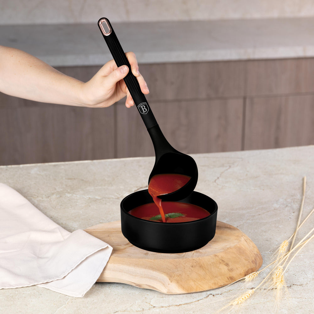 BerlingerHaus Kitchen Utensil Set with Stand Black Rose Gold - Silicone - 6-piece