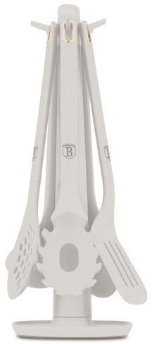 BerlingerHaus Kitchen Utensil Set with Standard Matte Cream - Silicone - 6-piece