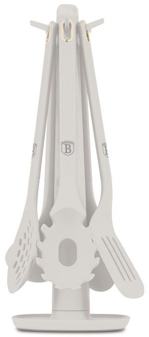 BerlingerHaus Kitchen Utensil Set with Standard Matte Cream - Silicone - 6-piece