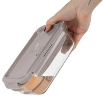 BerlingerHaus Glass Food Storage Containers Taupe - 3-piece - 570 ml, 840 ml & 1.18 Liter