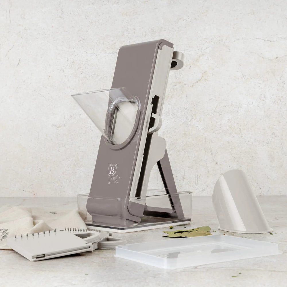 BerlingerHaus Mandoline / Vegetable Slicer Taupe - with Collection Tray