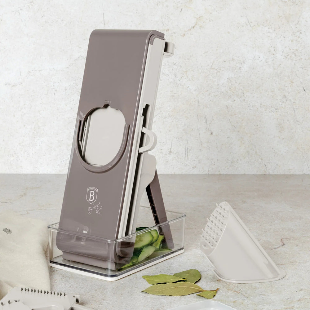 BerlingerHaus Mandoline / Vegetable Slicer Taupe - with Collection Tray