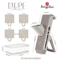 BerlingerHaus Mandoline / Vegetable Slicer Taupe - with Collection Tray