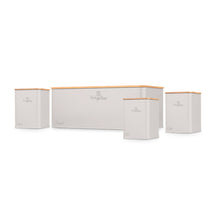 BerlingerHaus Bread Box / Bread Container with Storage Canisters Matte Cream - 4-piece