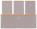 BerlingerHaus Panera con Botes de Almacenamiento Taupe - 4 piezas