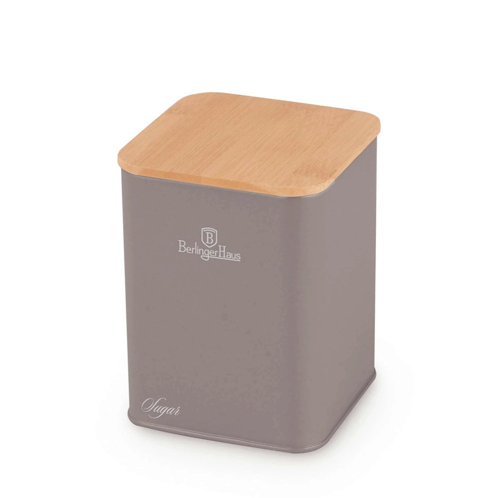BerlingerHaus Panera con Botes de Almacenamiento Taupe - 4 piezas