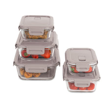 BerlingerHaus Glass Food Storage Containers Taupe - 5-piece