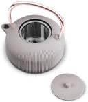 BerlingerHaus Teapot with Stainless Steel Filter - Cast Iron Matte Taupe - 1 Liter