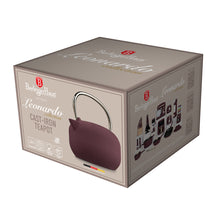 BerlingerHaus Tetera con Filtro de Acero Inoxidable - Hierro Fundido Mate Burdeos - 1 Litro