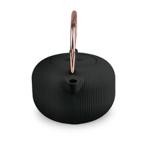 BerlingerHaus Teapot with Stainless Steel Filter - Cast Iron Black Rose Gold - 1 Liter