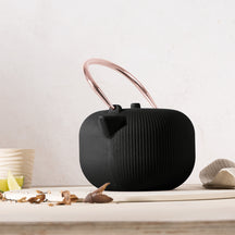 BerlingerHaus Teapot with Stainless Steel Filter - Cast Iron Black Rose Gold - 1 Liter