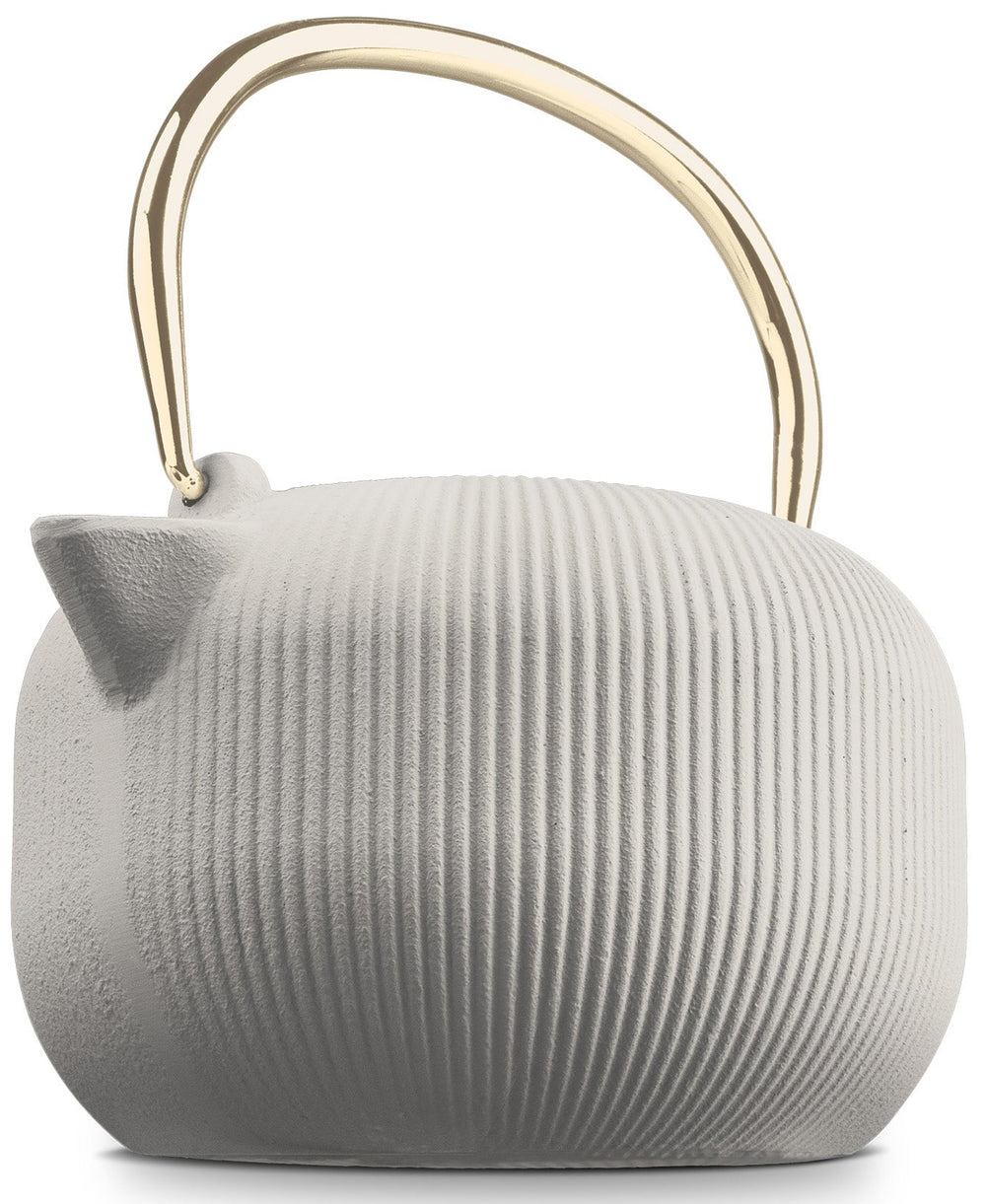 BerlingerHaus Teapot with Stainless Steel Filter - Cast Iron Matte Cream - 1 Liter