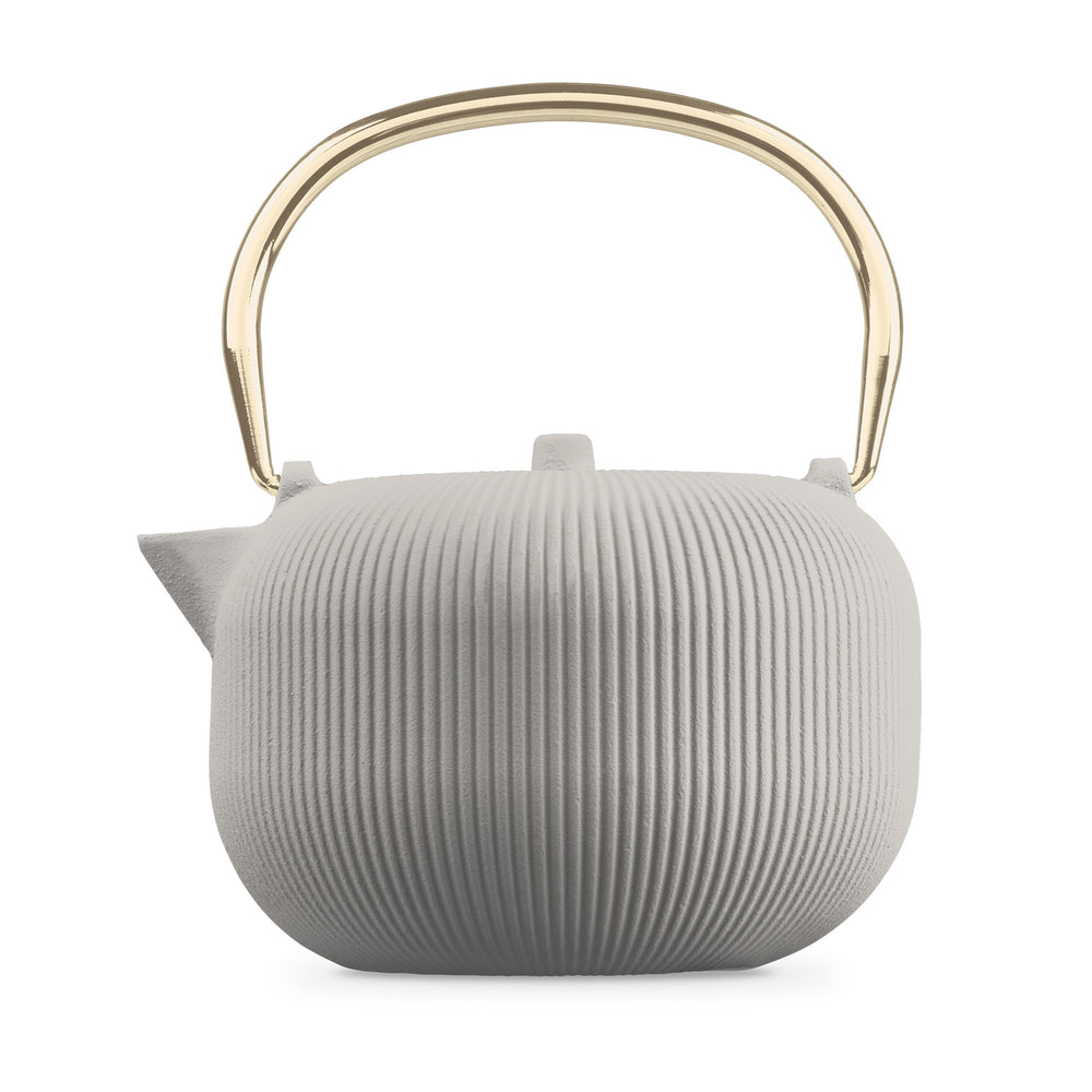 BerlingerHaus Teapot with Stainless Steel Filter - Cast Iron Matte Cream - 1 Liter
