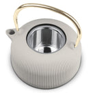 BerlingerHaus Teapot with Stainless Steel Filter - Cast Iron Matte Cream - 1 Liter