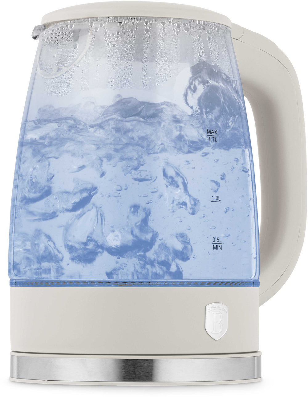 BerlingerHaus Electric Kettle Glass Matte Cream - 1.7 Liter - 2200W