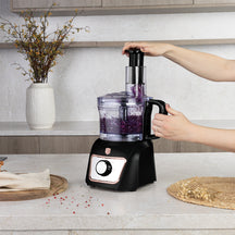 BerlingerHaus Food Processor / Food Chopper 8-in-1 Black Rose Gold - 500W
