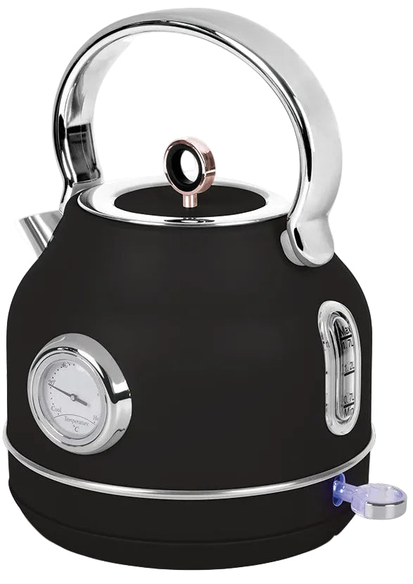BerlingerHaus Electric Kettle Black Rose Gold - with Thermometer - 1.7 Liter - 2200W