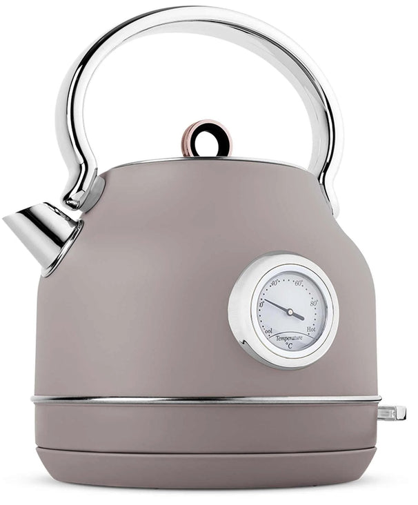 BerlingerHaus Electric Kettle Matte Taupe - with Thermometer - 1.7 Liter - 2200W