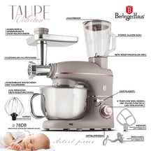 BerlingerHaus Multifunctional Stand Mixer Taupe - 4-in-1 - 1500W