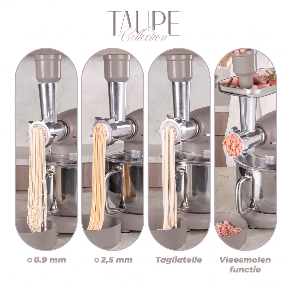 BerlingerHaus Multifunctional Stand Mixer Taupe - 4-in-1 - 1500W