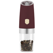 BerlingerHaus Electric Pepper and Salt Mill Set Gravity Matte Bordeaux - Ceramic Mill - 2-Piece
