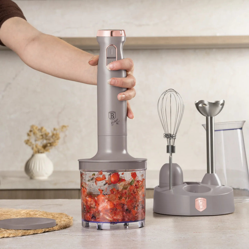 BerlingerHaus Immersion Blender Set Matte Taupe – 6-in-1 – 800 W