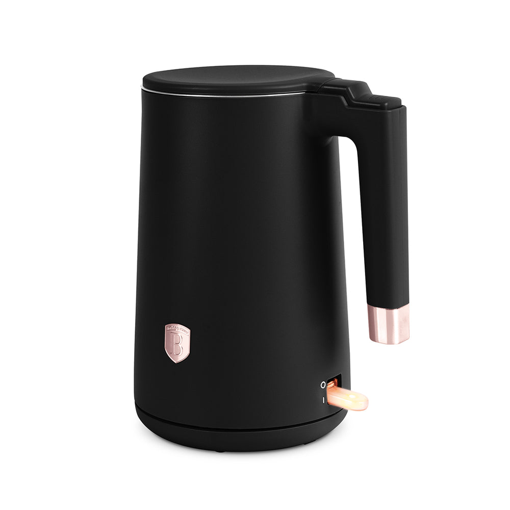 BerlingerHaus Electric Kettle Double-Walled Black Rose Gold - 1.7 Liter - 1800W