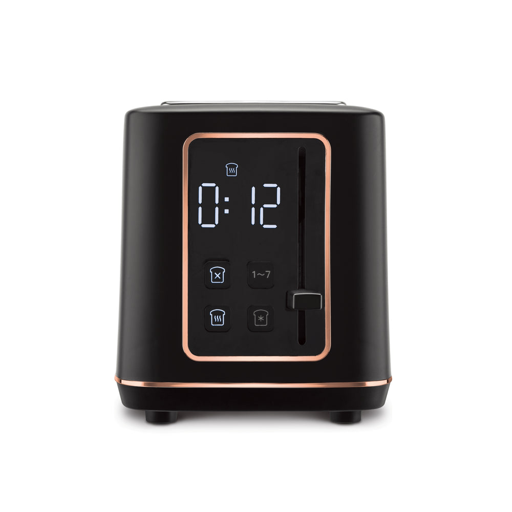 BerlingerHaus Digital Toaster Black Rose Gold - 2 Slots - 870W