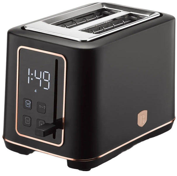 BerlingerHaus Digital Toaster Black Rose Gold - 2 Slots - 870W