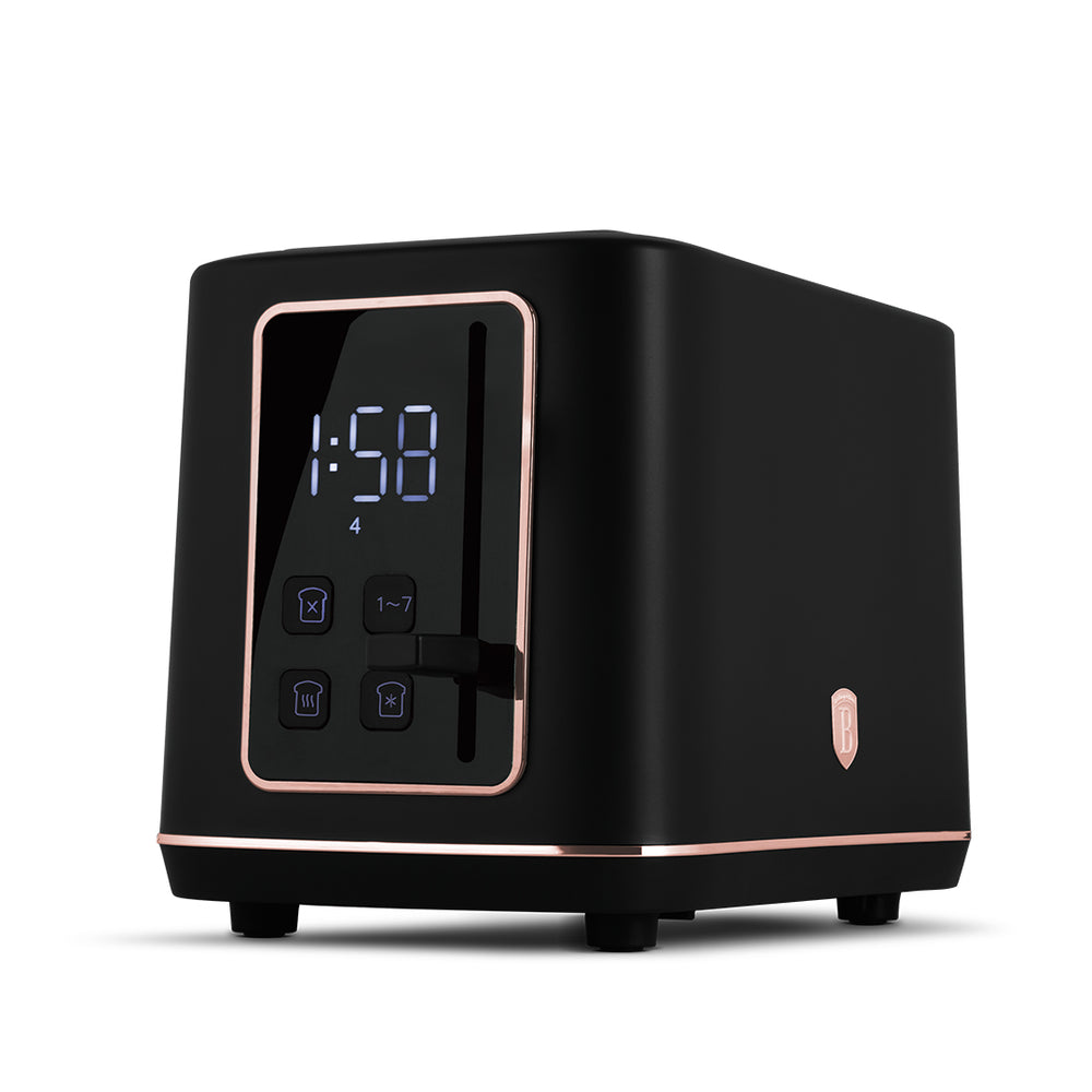 BerlingerHaus Digital Toaster Black Rose Gold - 2 Slots - 870W