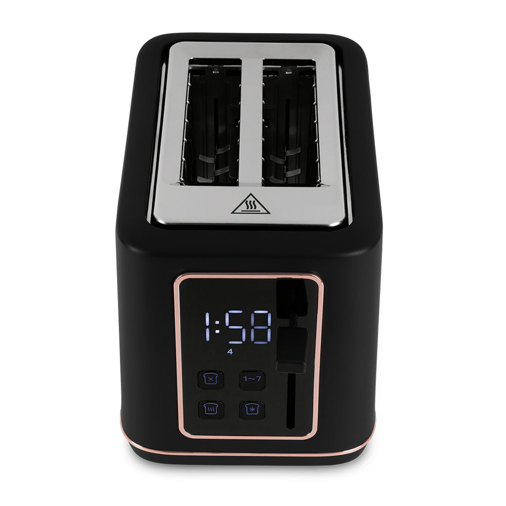 BerlingerHaus Digital Toaster Black Rose Gold - 2 Slots - 870W