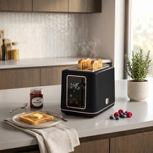 BerlingerHaus Digital Toaster Black Rose Gold - 2 Slots - 870W