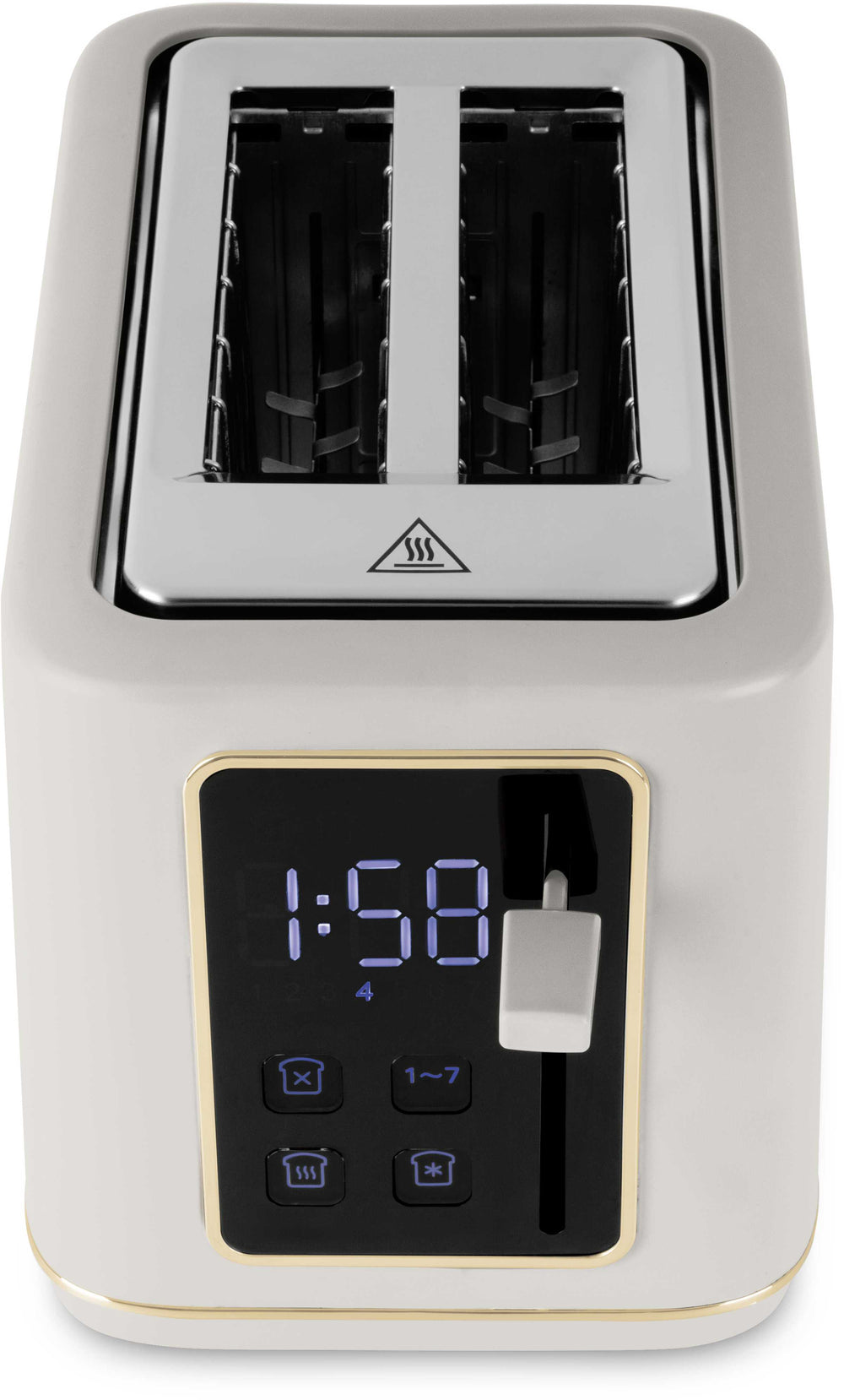 BerlingerHaus Digital Toaster Matte Cream - 2 Slots - 870W