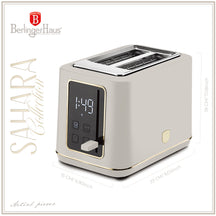 BerlingerHaus Digital Toaster Matte Cream - 2 Slots - 870W