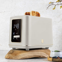 BerlingerHaus Digital Toaster Matte Cream - 2 Slots - 870W