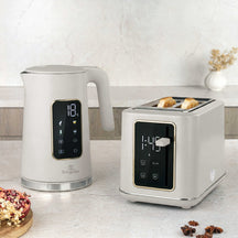 BerlingerHaus Digital Toaster Matte Cream - 2 Slots - 870W