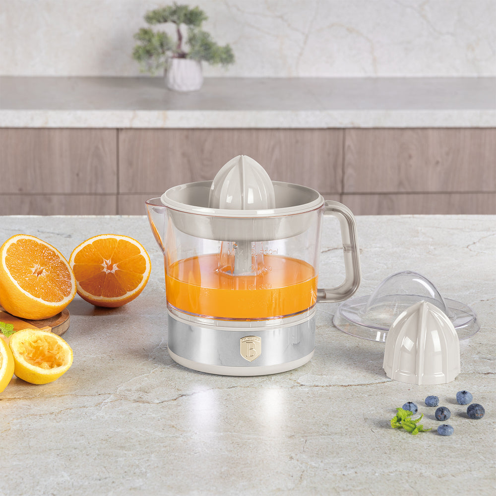BerlingerHaus Electric Citrus Juicer / Orange Juicer Matte Cream - 0.7 L - 40 W