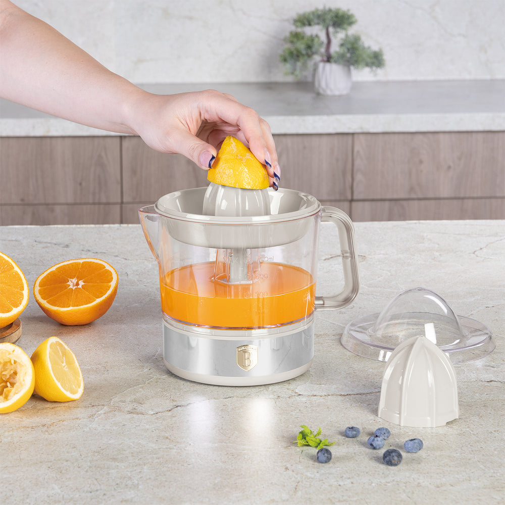 BerlingerHaus Electric Citrus Juicer / Orange Juicer Matte Cream - 0.7 L - 40 W