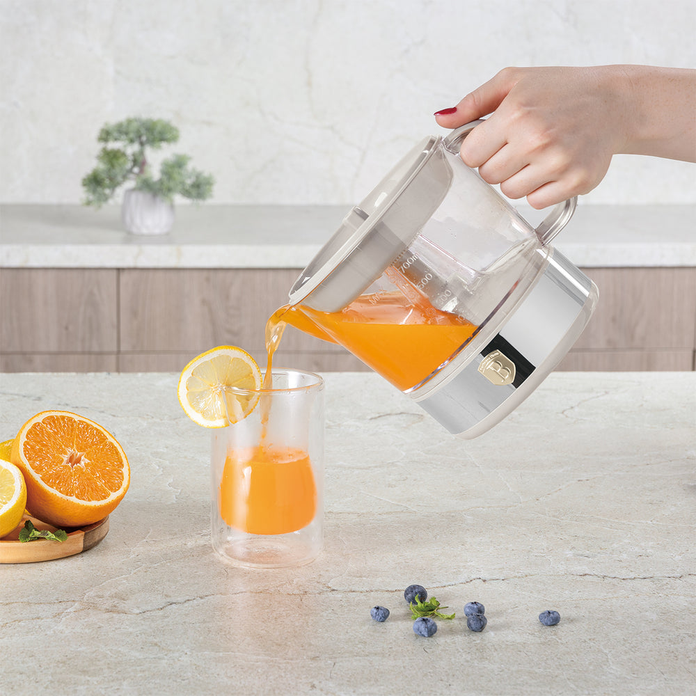 BerlingerHaus Electric Citrus Juicer / Orange Juicer Matte Cream - 0.7 L - 40 W