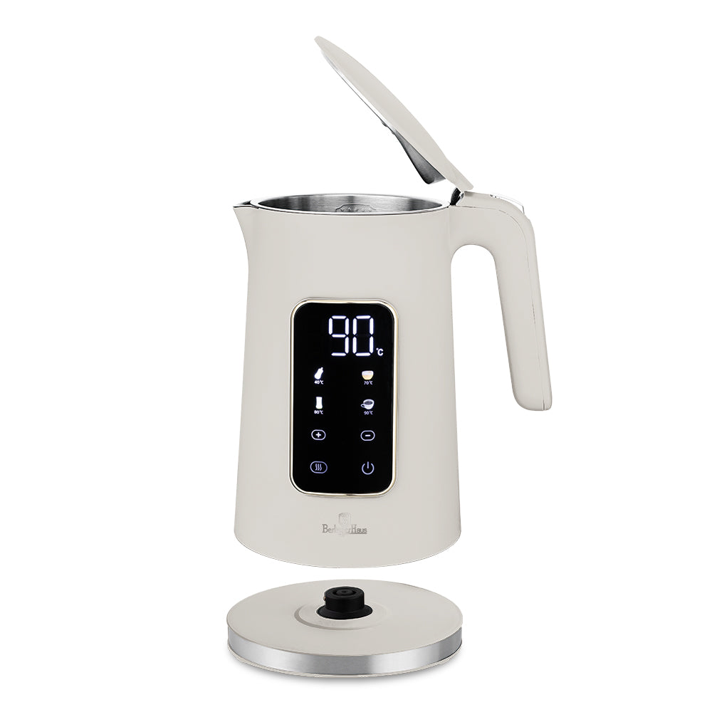 BerlingerHaus Hervidor Digital Mate Crema - Ajuste de Temperatura - 1.7 Litros - 2200W