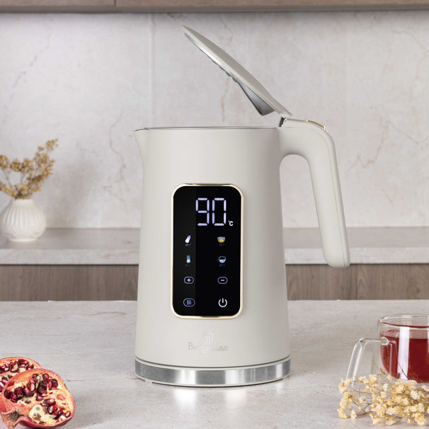 BerlingerHaus Electric Kettle Digital Matte Cream - Temperature Setting - 1.7 Liter - 2200W