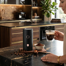 BerlingerHaus Electric Coffee Grinder / Coffee Bean Mill - Black Rose Gold - 150W