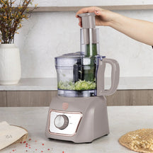 BerlingerHaus Food Processor / Food Chopper 8-in-1 Matte Taupe - 500W