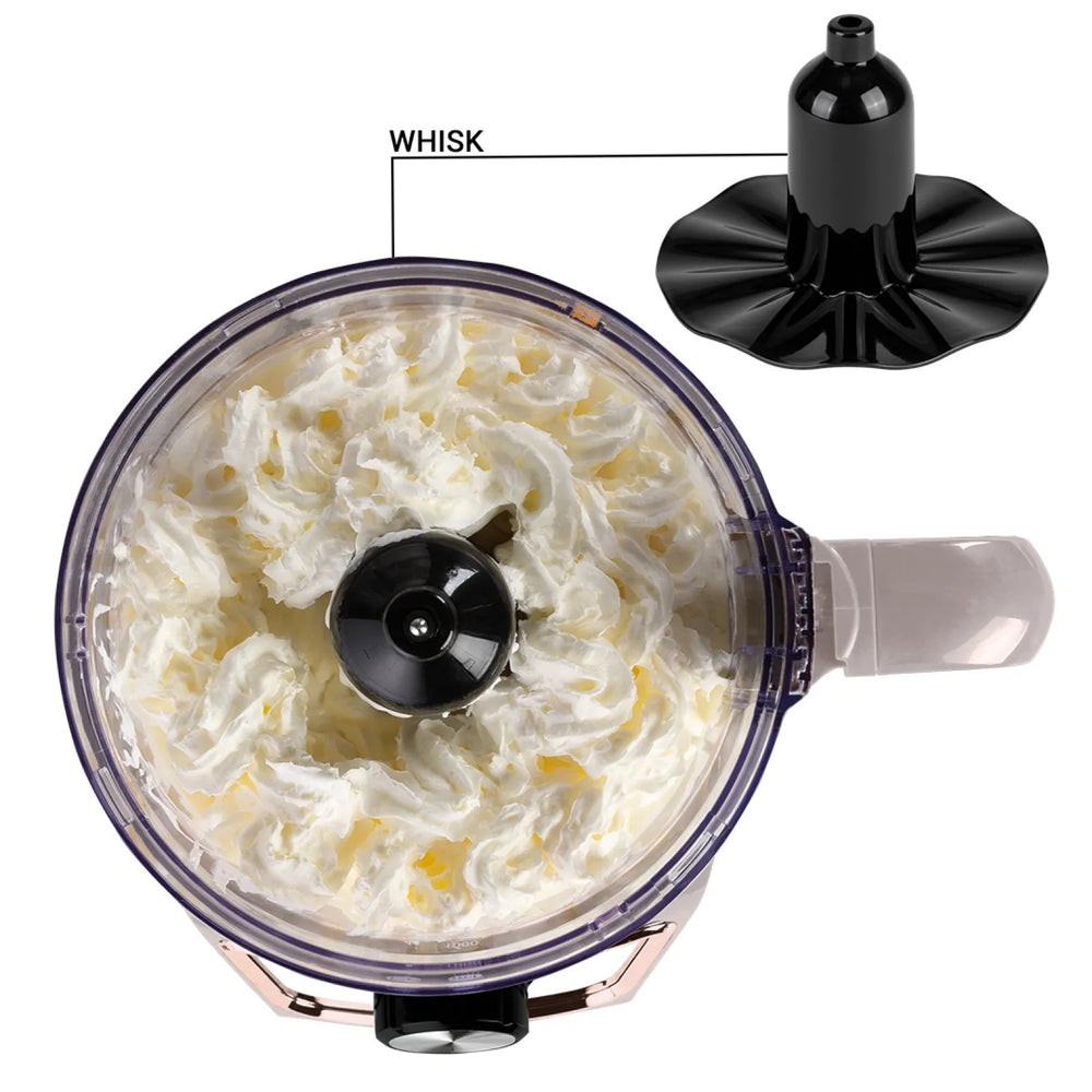 BerlingerHaus Food Processor / Food Chopper 8-in-1 Matte Taupe - 500W