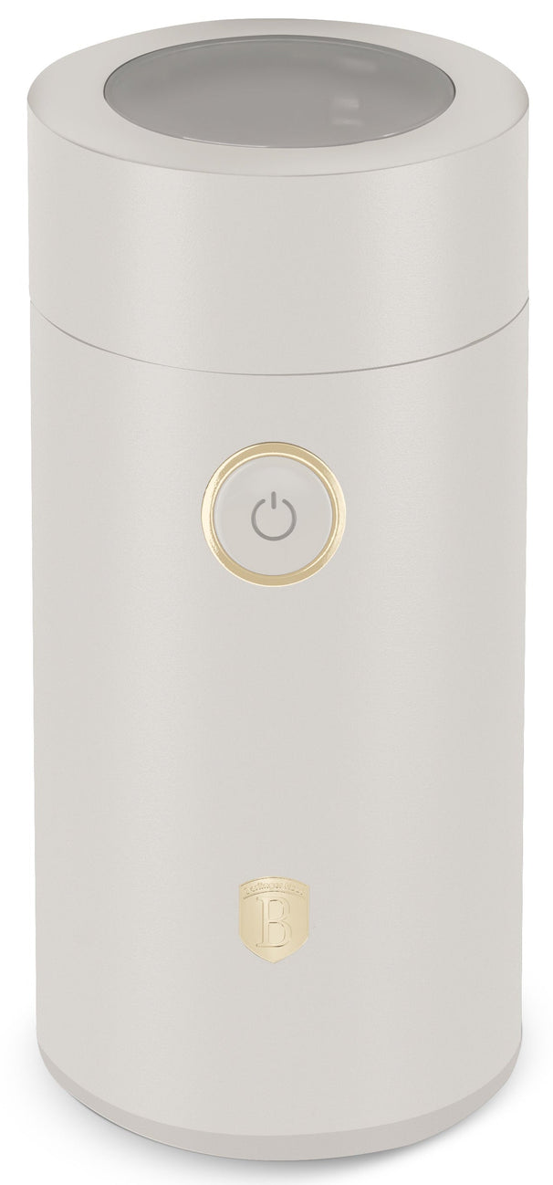BerlingerHaus Electric Coffee Grinder / Coffee Bean Mill - Matte Cream - 150W
